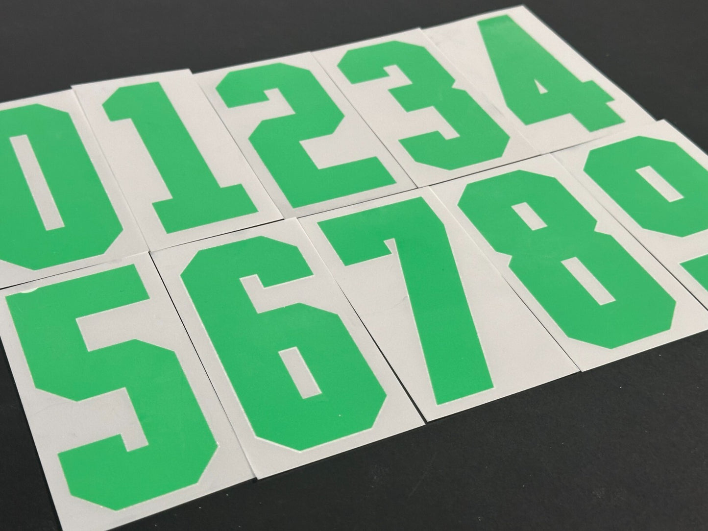 BRAZIL 2020 - 2021 OFFICIAL HOME GREEN PLAYER SIZE FRONT SHIRT NUMBERS 105MM