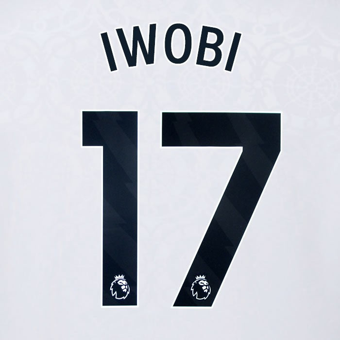 2025 2026 OFFICIAL FULHAM IWOBI 17 BLACK HOME PLAYER SIZE NAMESET
