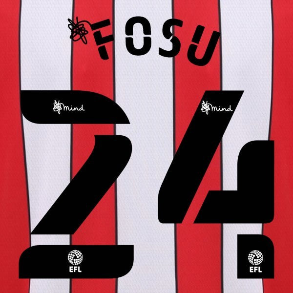 BRENTFORD 2020 2021 OFFICIAL FOSU 24 HOME PLAYER SIZE NAME SET