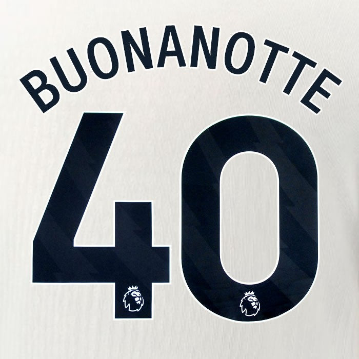 2025 2026 OFFICIAL CHELSEA BUONANOTTE 40 BLACK AWAY PLAYER SIZE NAMESET