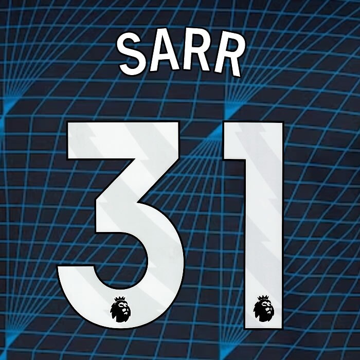 2023 2024 OFFICIAL CHELSEA SARR 31 WHITE AWAY PLAYER SIZE NAMESET