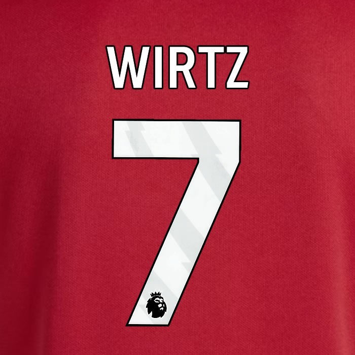 2025 2026 OFFICIAL LIVERPOOL WIRTZ 7 WHITE HOME PLAYER SIZE NAMESET