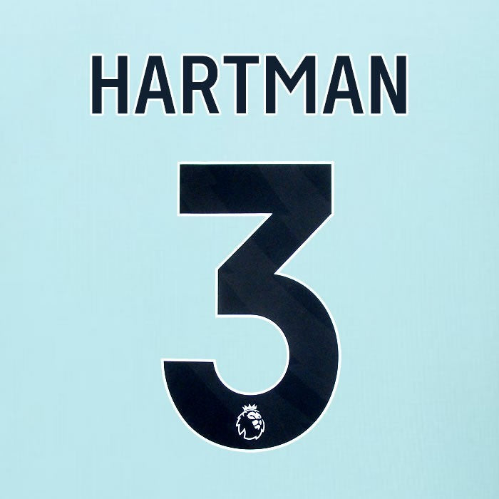 2025 2026 BURNLEY HARTMAN 3 OFFICIAL BLACK AWAY PLAYER SIZE NAMESET