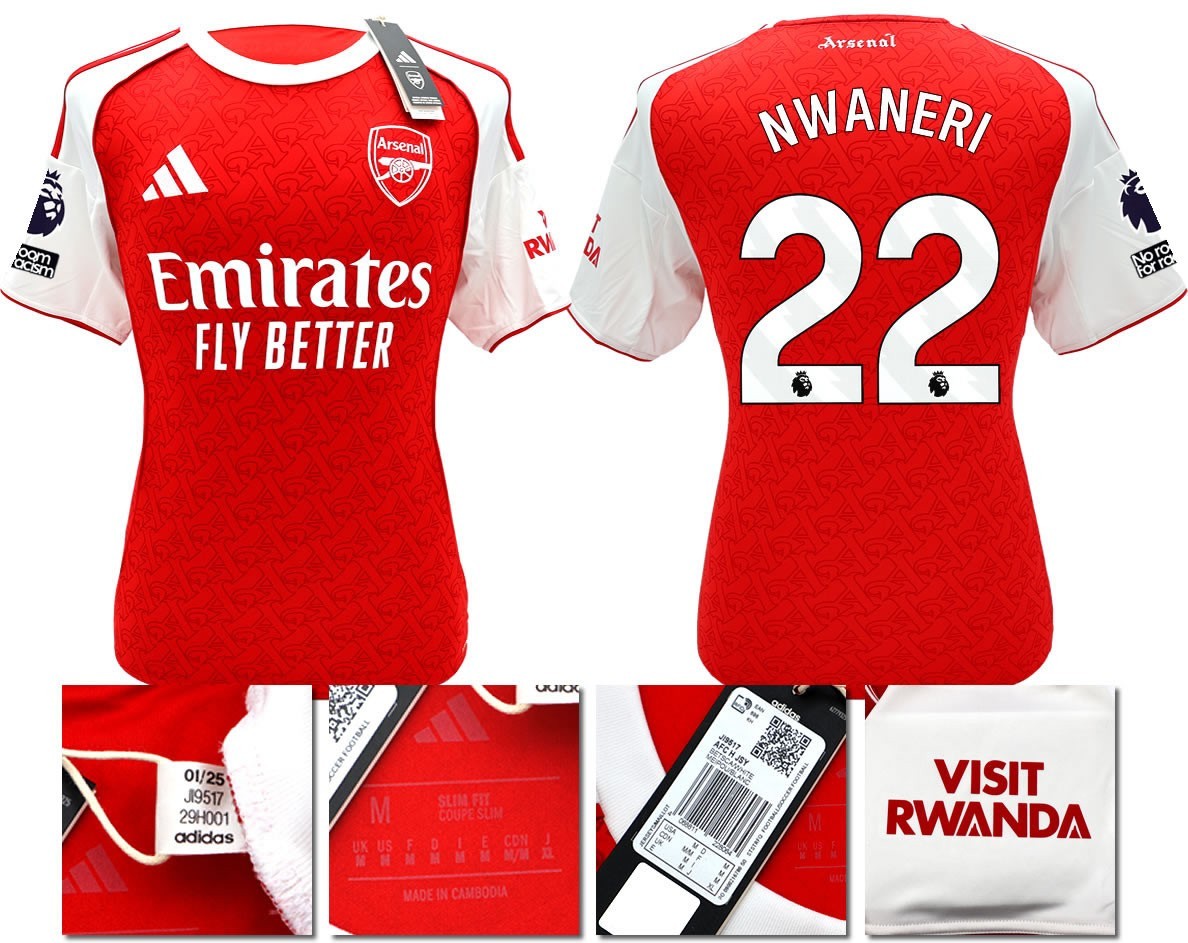 BNWT 2025/2026 ARSENAL F.C. ADIDAS HOME SHIRT NWANERI 22