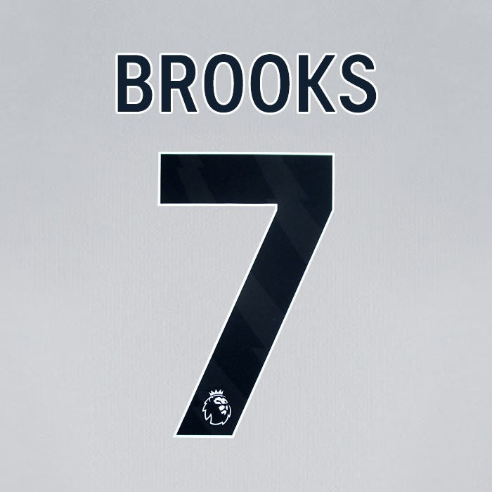 2024 2025 BOURNEMOUTH BROOKS 7 BLACK AWAY PLAYER SIZE NAME SET