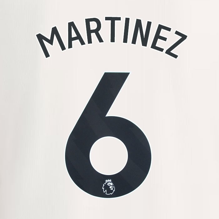 2023 2024 MANCHESTER UNITED MARTINEZ 6 3rd BLACK PLAYER SIZE NAMESET