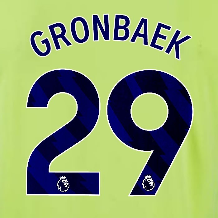 2024 2025 OFFICIAL SOUTHAMPTON GRONBAEK 29 BLUE AWAY PLAYER SIZE NAME SET