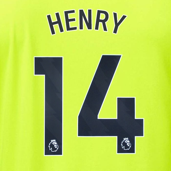 ARSENAL 2023/24 HENRY 14 OFFICIAL AVERY DENNISON BLACK PLAYER SIZE NAME SET