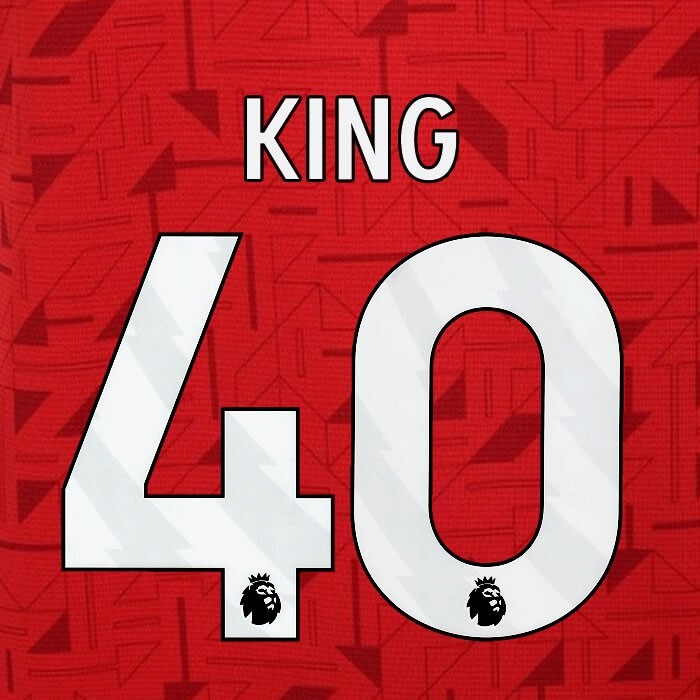 2023 2024 KING 40 OFFICIAL AVERY DENNISON WHITE PLAYER SIZE NAME SET