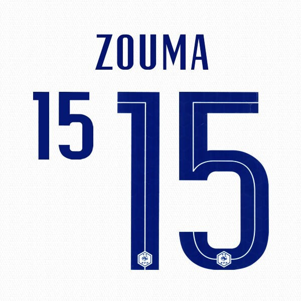 FRANCE 2020 2021 OFFICIAL ZOUMA 15 AWAY PLAYER SIZE NAMESET