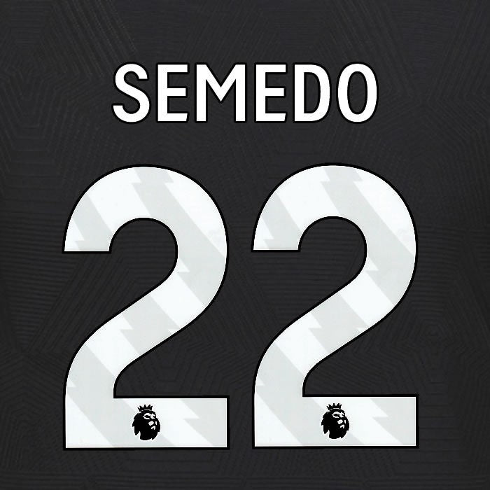2024 2025 WOLVES AWAY WHITE SEMEDO 22 OFFICIAL PLAYER SIZE NAMESET