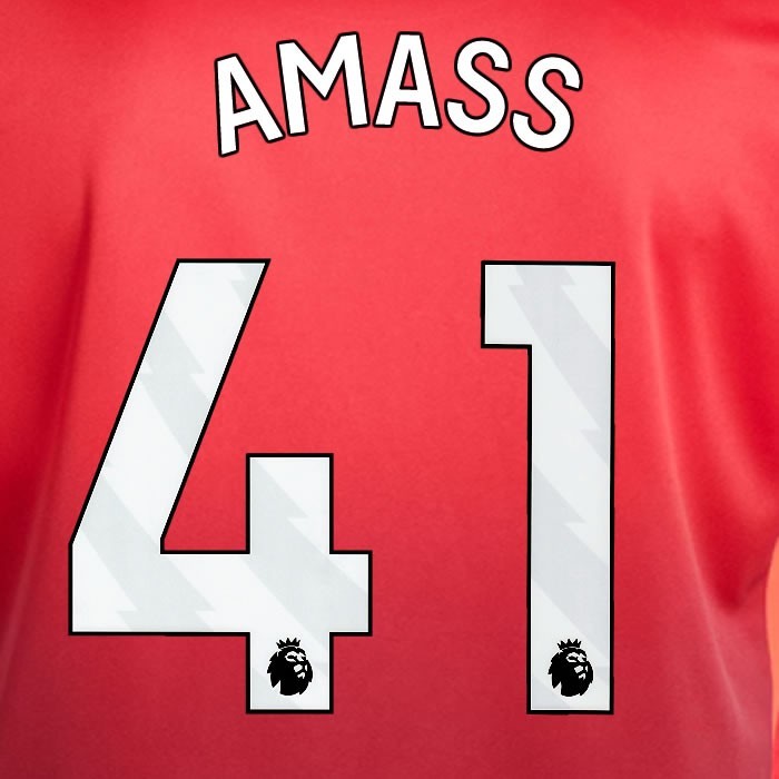 2024 2025 MANCHESTER UNITED AMASS 41 HOME WHITE PLAYER SIZE NAMESET