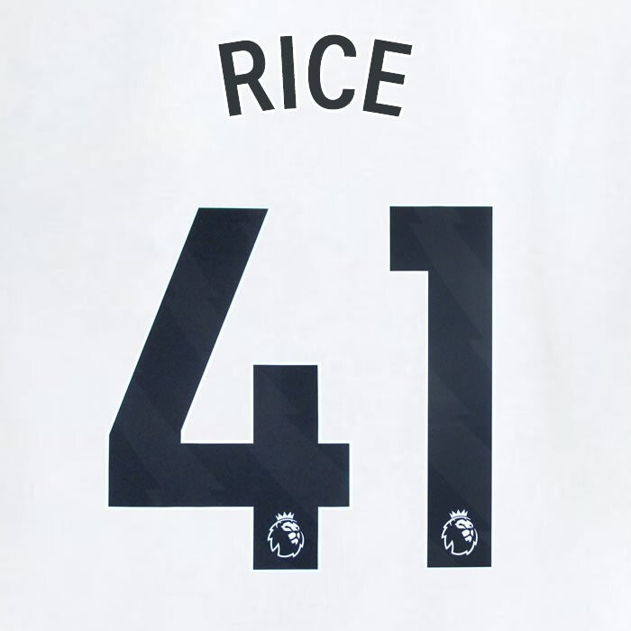 2023 2024 WEST HAM RICE 41 OFFICIAL AWAY BLACK PLAYER SIZE NAMESET
