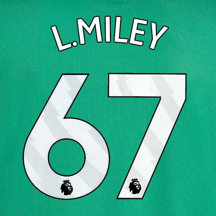 2025 2026 NEWCASTLE L MILEY 67 OFFICIAL WHITE AWAY PLAYER SIZE NAME SET