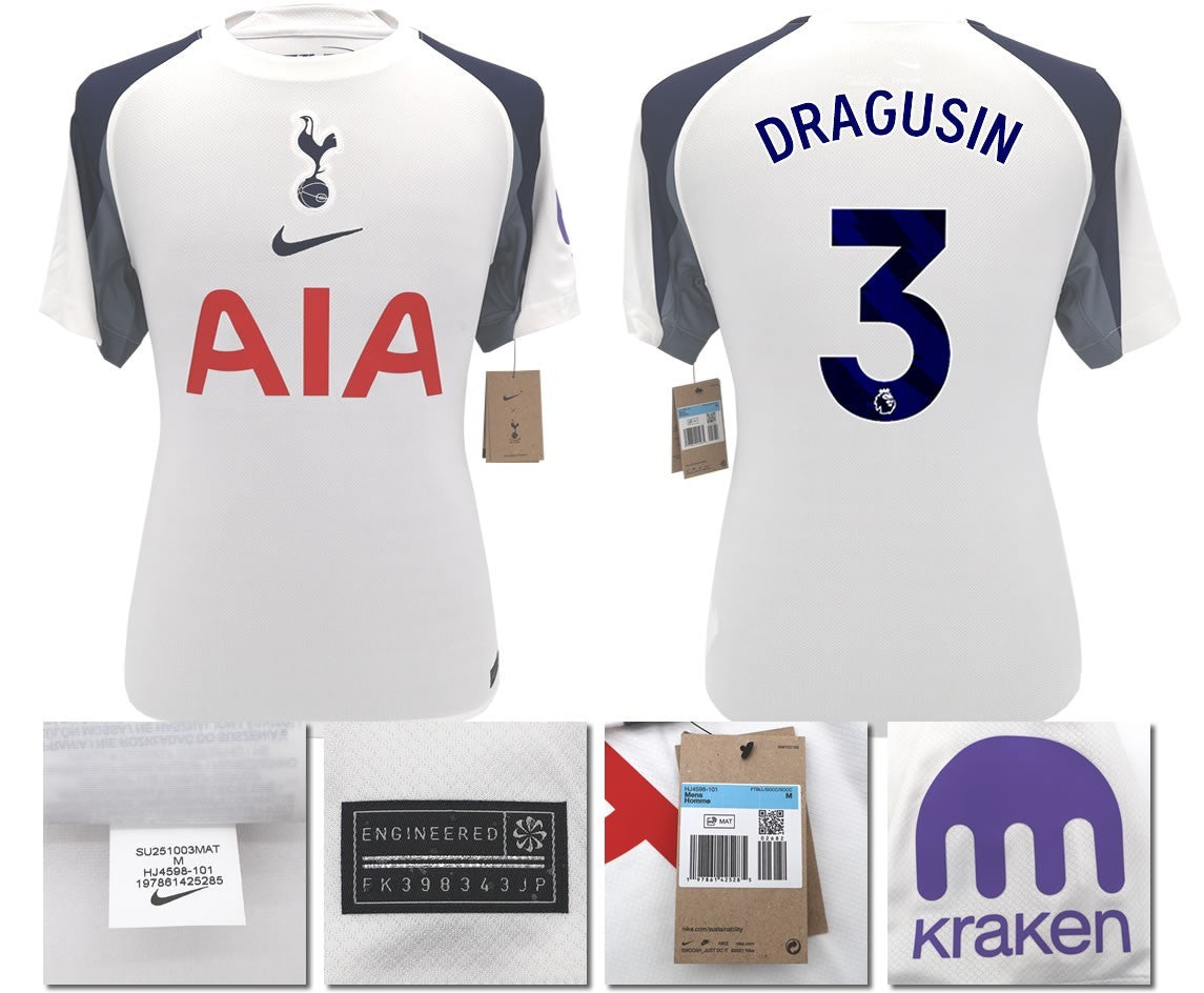 BNWT 2025 2026 TOTTENHAM NIKE HOME DRAGUSIN 3 FOOTBALL SHIRT MEN'S