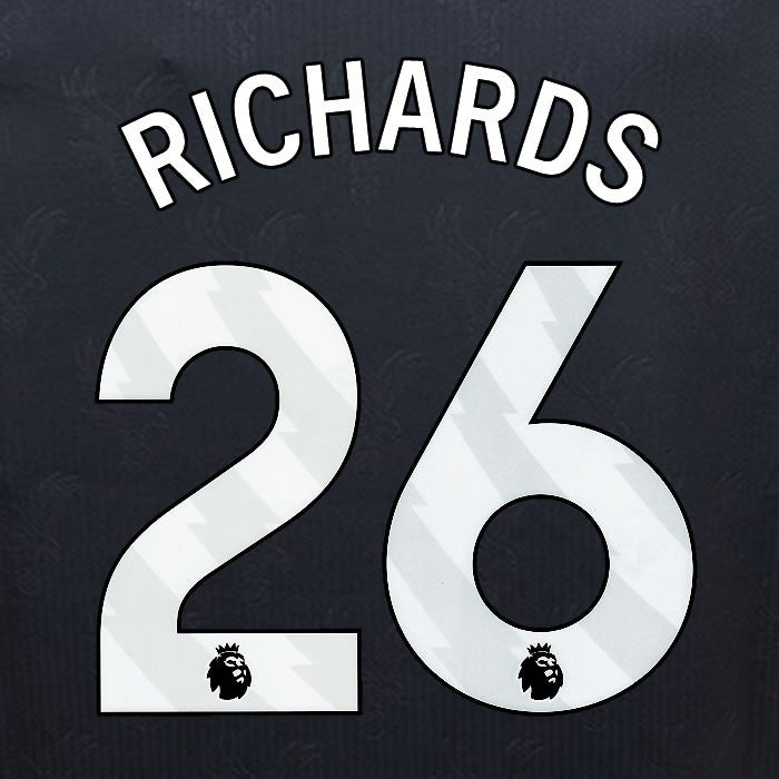 2024 2025 OFFICIAL CRYSTAL PALACE RICHARDS 26 WHITE 3RD PLAYER SIZE NAMESET