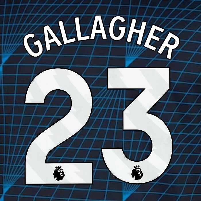 2023 2024 OFFICIAL CHELSEA GALLAGHER 23 WHITE AWAY PLAYER SIZE NAMESET