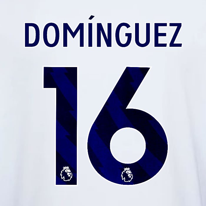 2023 2024 OFFICIAL NOTTINGHAM DOMINGUEZ 16 BLUE AWAY PLAYER SIZE NAMESET