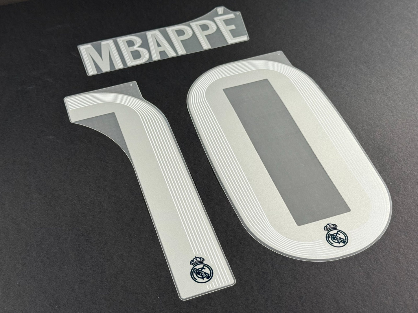 2025 2026 REAL MADRID MBAPPE 10 OFFICIAL AVERY DENNISON AWAY PLAYER SIZE NAMESET