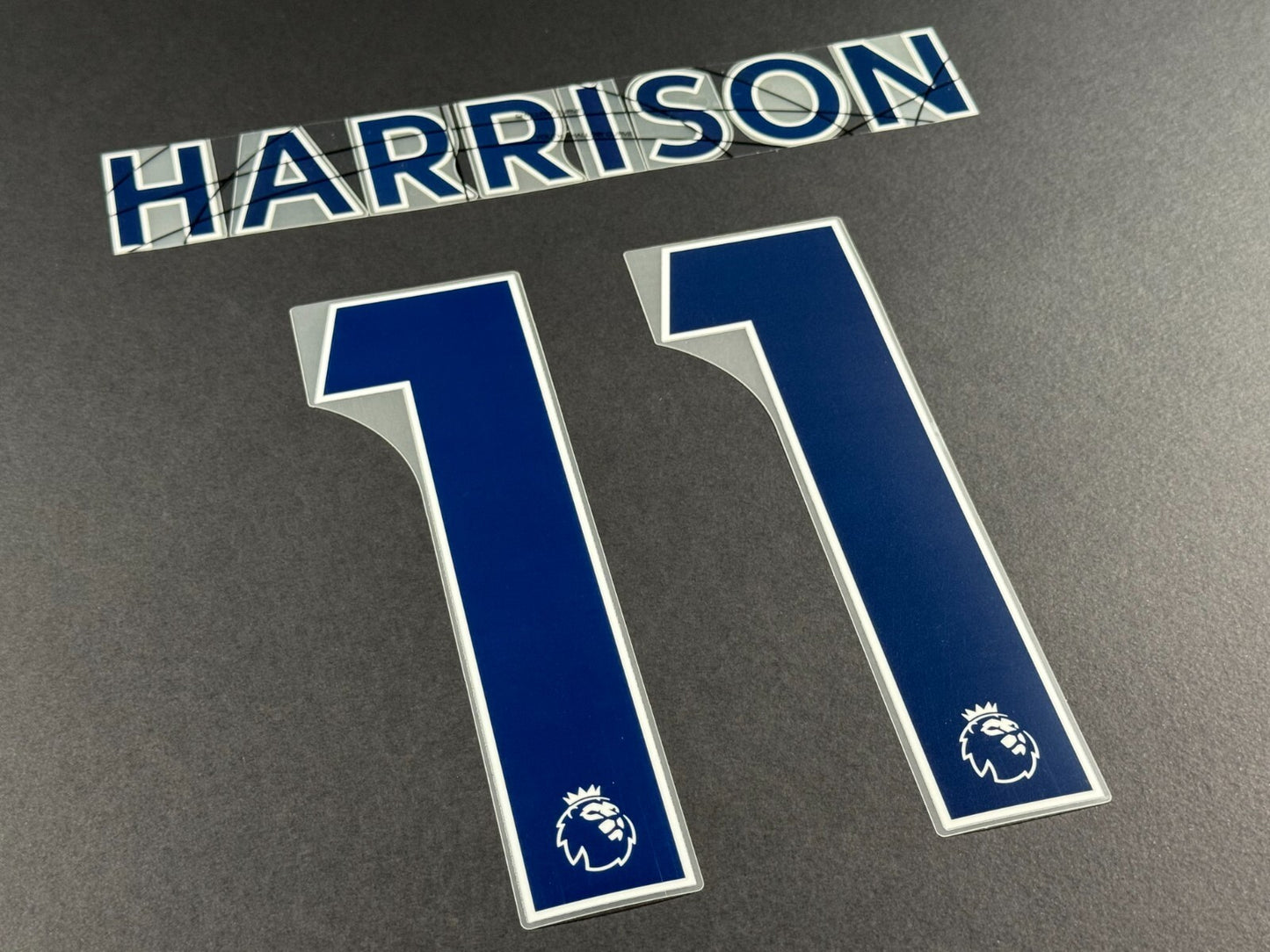 LEEDS UNITED 2022 2023 HARRISON 11 OFFICIAL AVERY BLUE PLAYER SIZE NAME SET