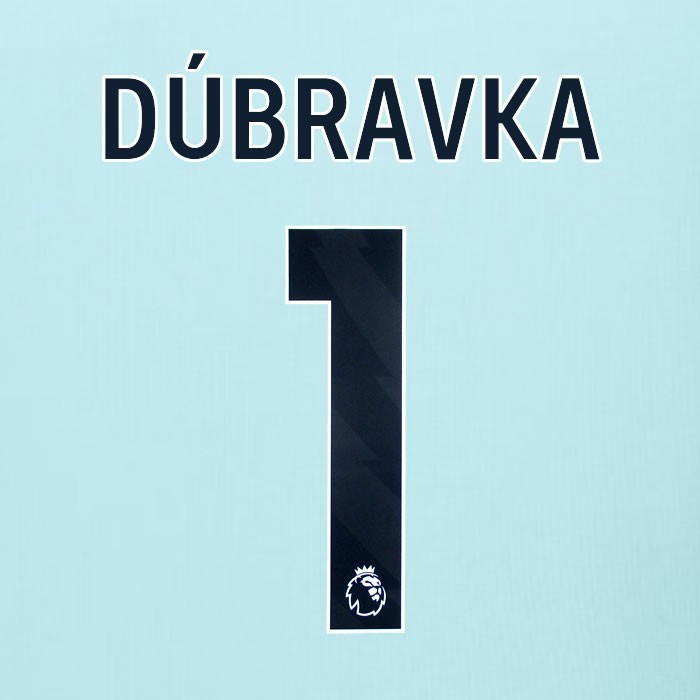 2025 2026 BURNLEY DUBRAVKA 1 OFFICIAL BLACK AWAY PLAYER SIZE NAMESET