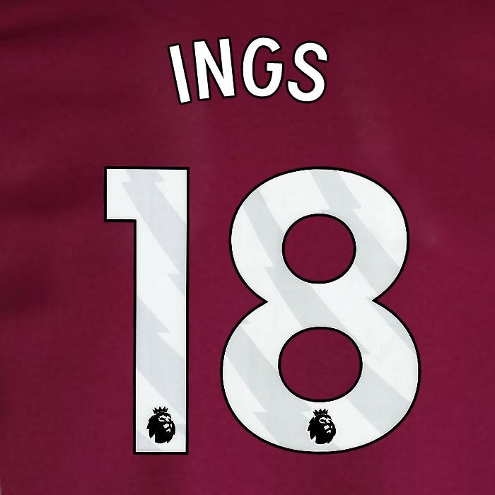 2024 2025 WEST HAM INGS 18 OFFICIAL WHITE HOME PLAYER SIZE NAMESET