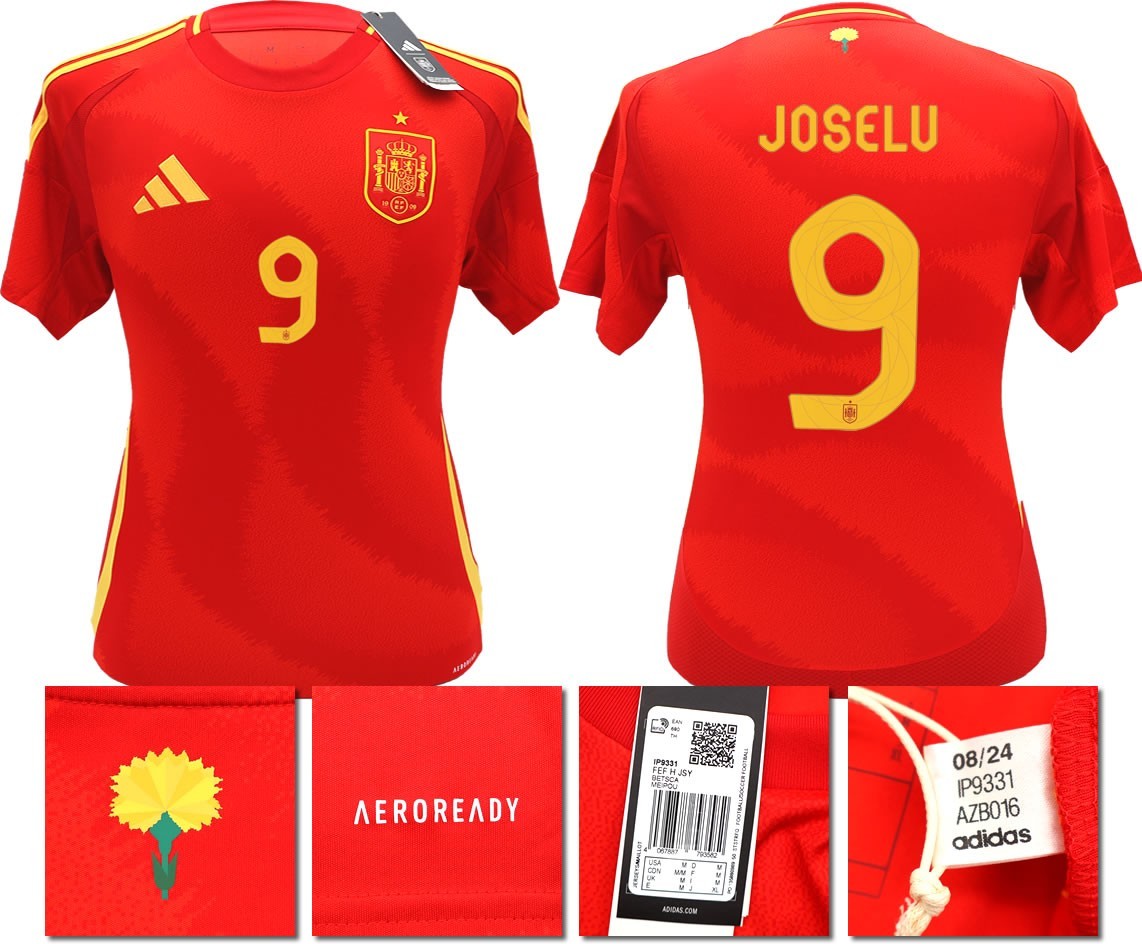 BNWT 2024 2025 SPAIN ADIDAS HOME SHIRT JOSELU 9 MEN'S