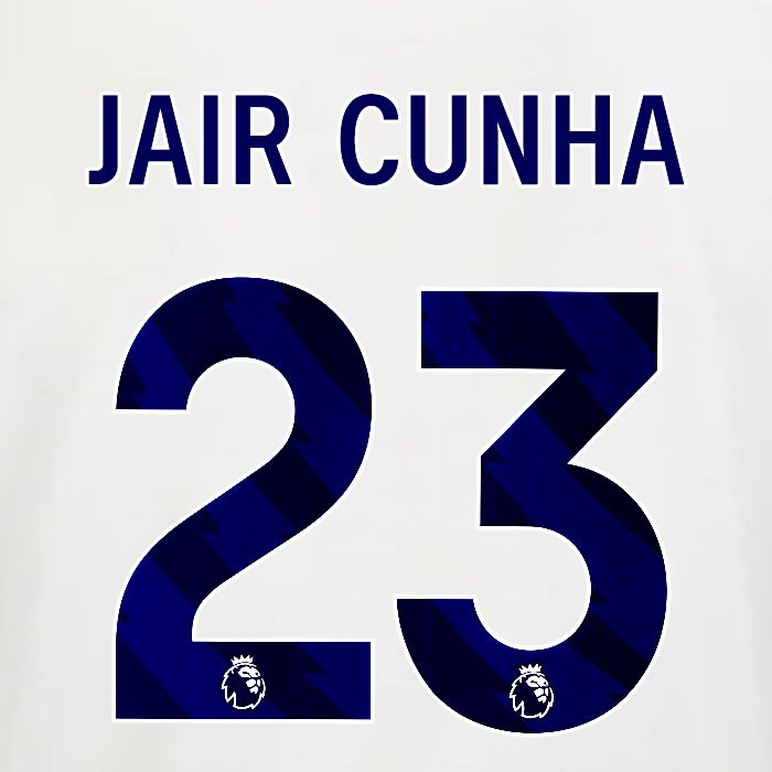2025 2026 OFFICIAL NOTTINGHAM JAIR CUNHA 23 BLUE AWAY PLAYER SIZE NAMESET