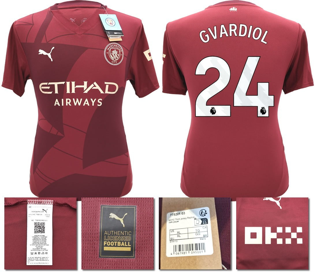 BNWT 2024 2025 MAN CITY PUMA THIRD GVARDIOL 24 FOOTBALL SHIRT