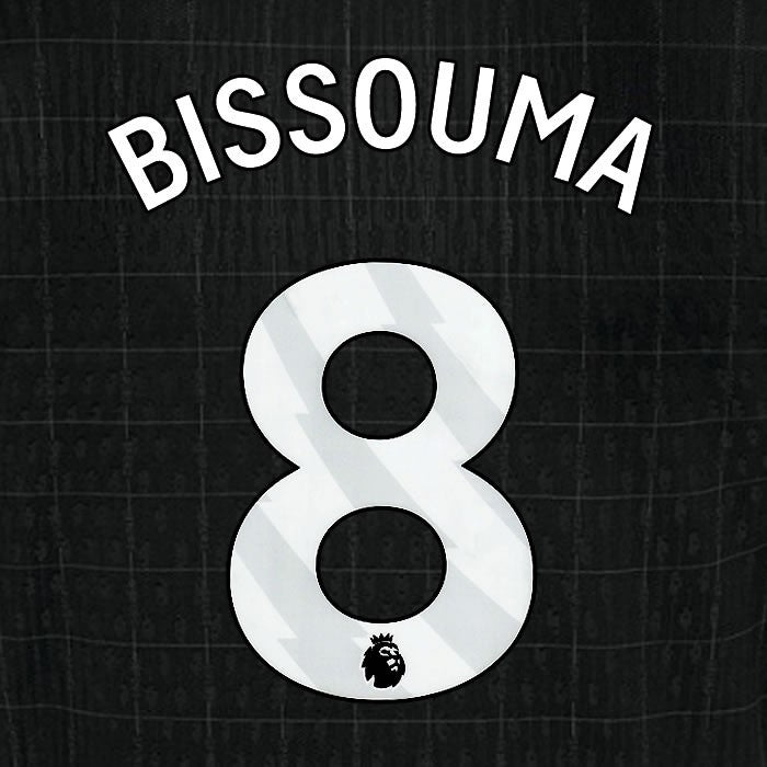 2025 2026 TOTTENHAM BISSOUMA 8 WHITE AWAY PLAYER SIZE NAME SET