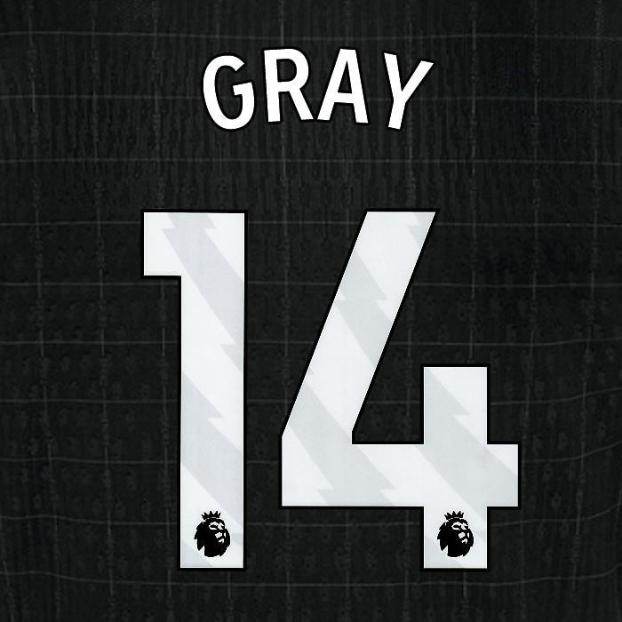 2025 2026 TOTTENHAM GRAY 14 WHITE AWAY PLAYER SIZE NAME SET