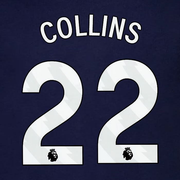 2023 2024 BRENTFORD COLLINS 22 OFFICIAL WHITE 3rd PLAYER SIZE NAMESET