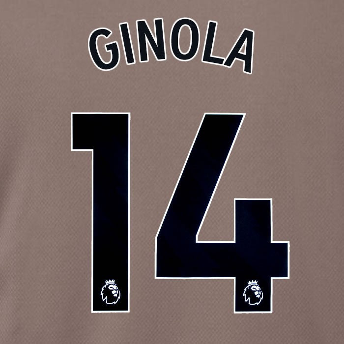 SPURS 2023 2024 GINOLA 14 BLACK 3RD PLAYER SIZE NAME SET
