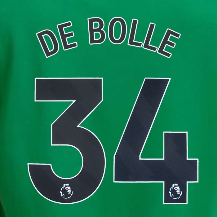 2023 2024 NEWCASTLE DE BOLLE 34 OFFICIAL BLACK AWAY PLAYER SIZE NAME SET