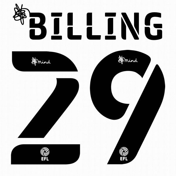 BOURNEMOUTH 2020 2021 OFFICIAL BILLING 29 ELMS 3RD PLAYER SIZE NAME SET