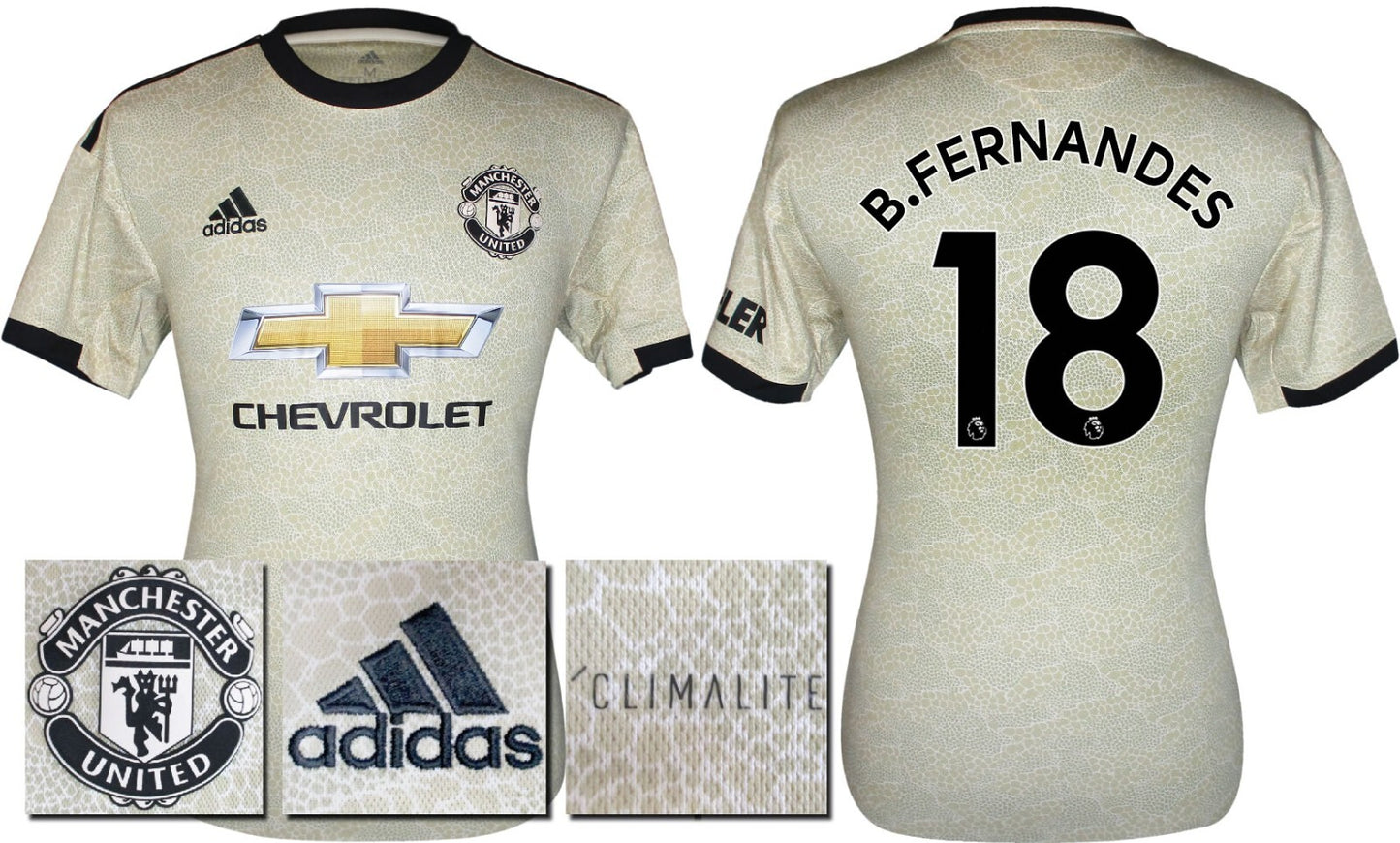 BRAND NEW MAN UTD ADIDAS AWAY 2019 2020 B. FERNANDES SHIRT MEN'S LARGE