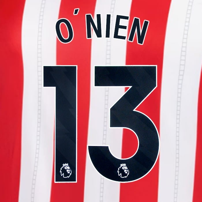 2025 2026 OFFICIAL SUNDERLAND O NIEN 13 BLACK HOME PLAYER SIZE NAME SET
