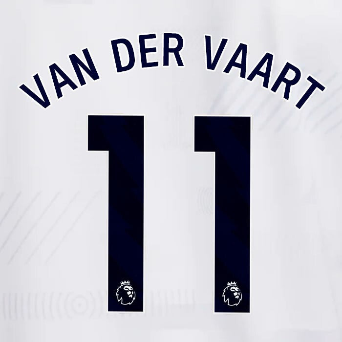 TOTTENHAM 2023/2024 VAN DE VAART 11 AVERY DENNISON BLUE PLAYER SIZE NAME SET