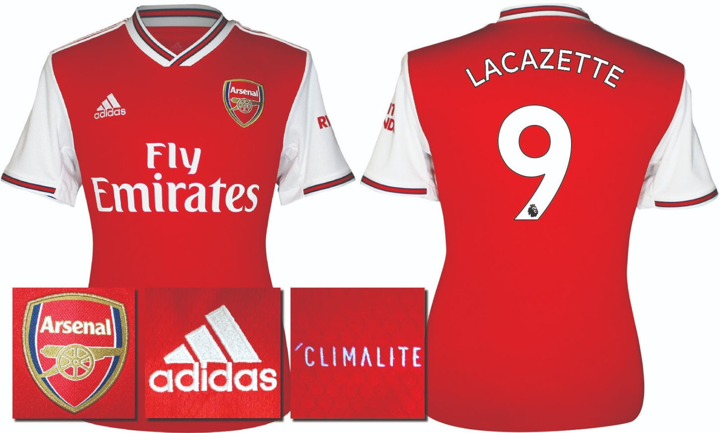 BRAND NEW ADIDAS ARSENAL HOME 2019 2020 LACAZETTE 9 SHIRT MEN'S