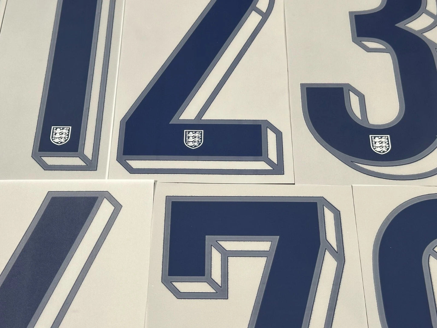 2024 2025 OFFICIAL SPORTING ID ENGLAND HOME BLUE PLAYER SIZE NUMBERS 265mm