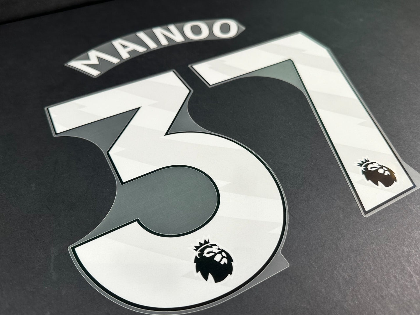 MAN UNITED 2023 2025 MAINOO 37 OFFICIAL AVERY DENNISON WHITE PLAYER SIZE NAMESET