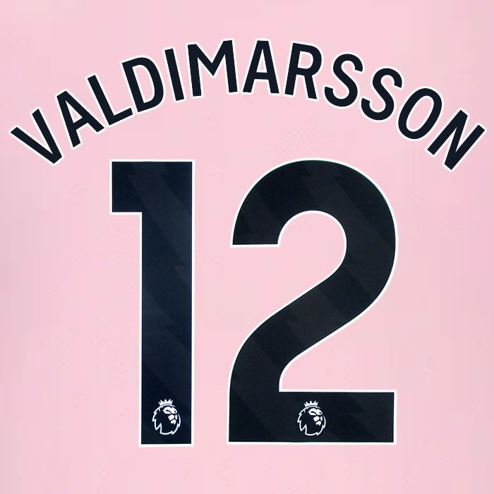 2024 2025 BRENTFORD VALDIMARSSON 12 OFFICIAL BLACK AWAY PLAYER SIZE NAMESET