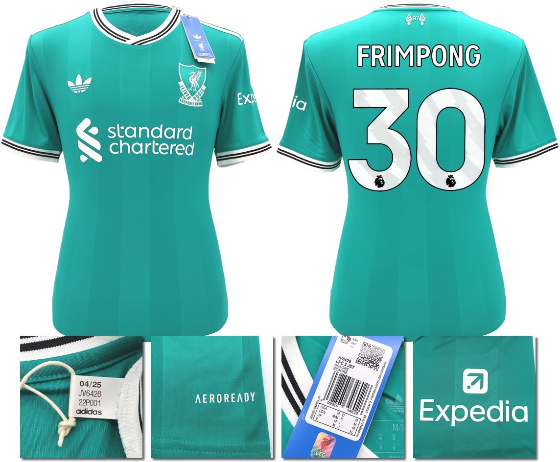 BNWT 2025 2026 LIVERPOOL ADIDAS 3RD SHIRT FRIMPONG 30