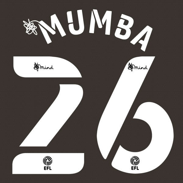 NORWICH 2020 2021 OFFICIAL MUMBA 26 3RD PLAYER SIZE NAME SET