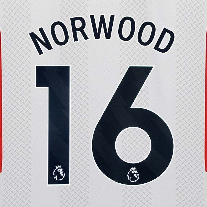 2023 2024 SHEFFIELD UNITED OFFICIAL NORWOOD 16 BLACK 3RD PLAYER SIZE NAMESET