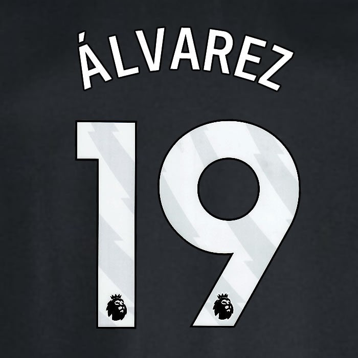2024 2025 WEST HAM ALVAREZ 19 OFFICIAL WHITE AWAY PLAYER SIZE NAMESET