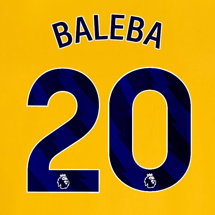 2024 2025 OFFICIAL BRIGHTON BALEBA 20 AWAY BLUE PLAYER SIZE NAMESET