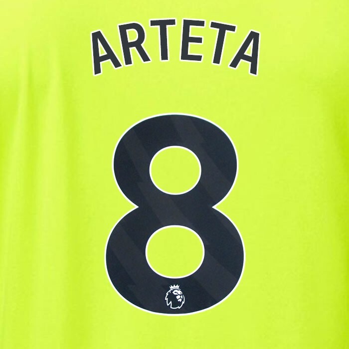 ARSENAL 2023/24 ARTETA 8 OFFICIAL AVERY DENNISON BLACK PLAYER SIZE NAME SET