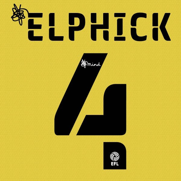 HUDDERSFIELD 2020 2021 OFFICIAL ELPHICK 4 3RD PLAYER SIZE NAME SET