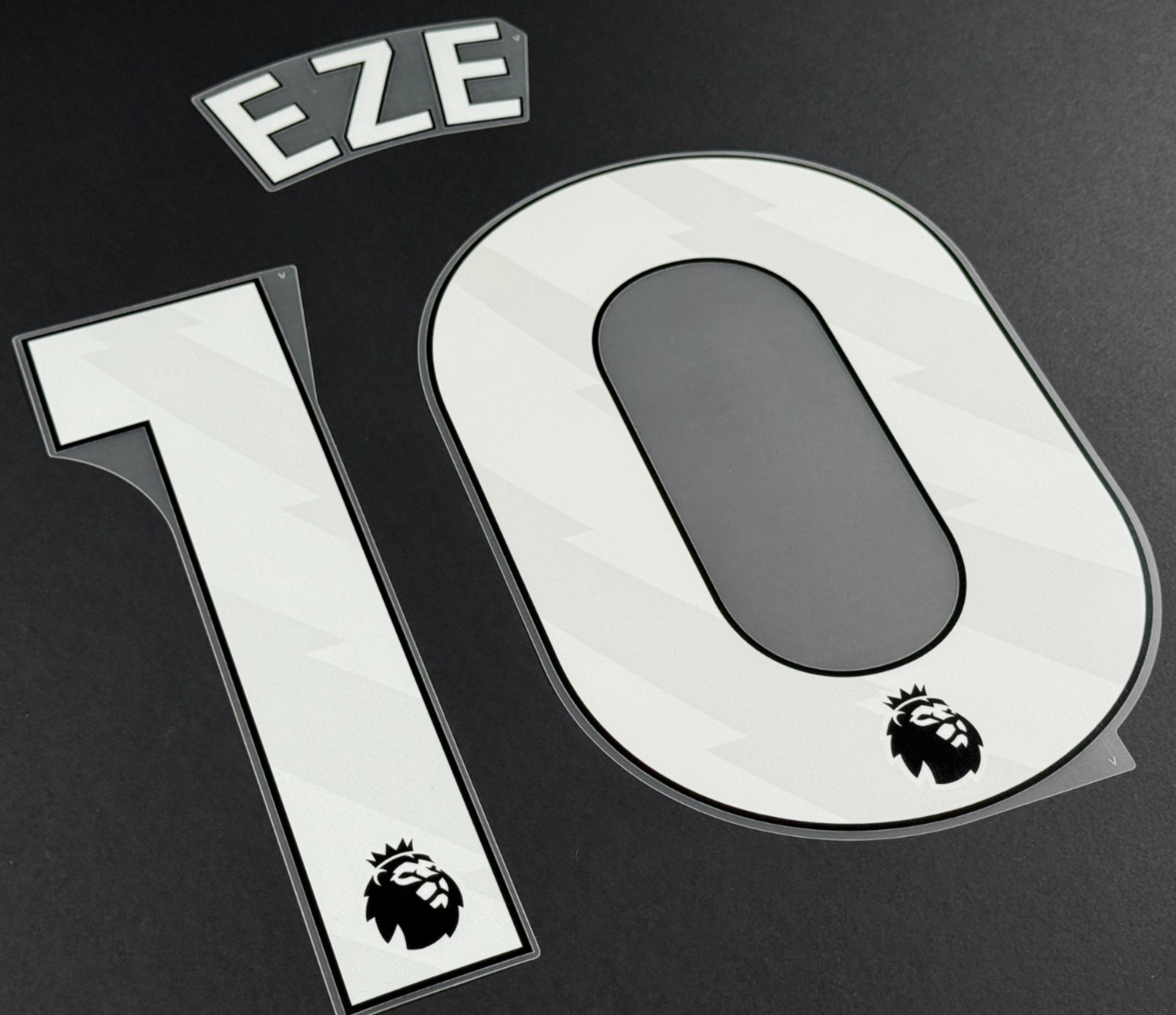 ARSENAL 2025/2026 EZE 10 OFFICIAL AVERY DENNISON WHITE PLAYER SIZE NAME SET